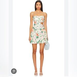 Agua Bendita floral cut out mini dress!